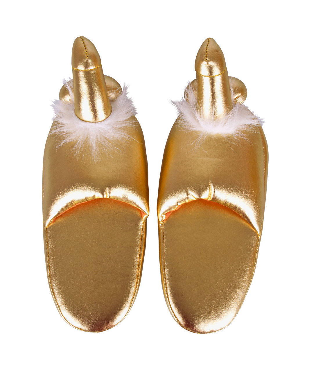 OV gold-coloured penis slippers