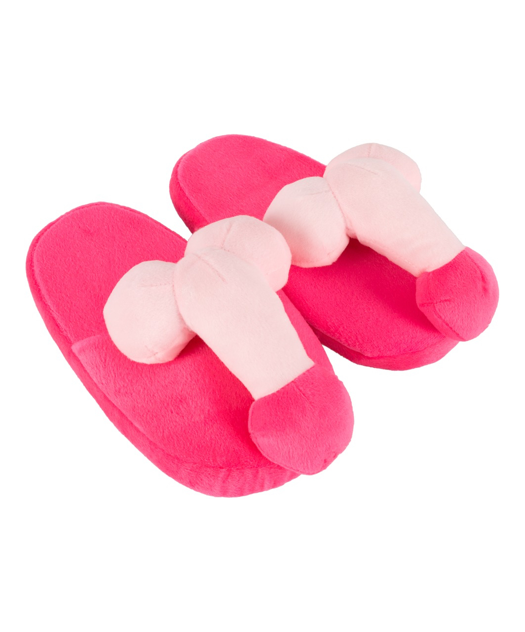 OV pink plush penis slippers