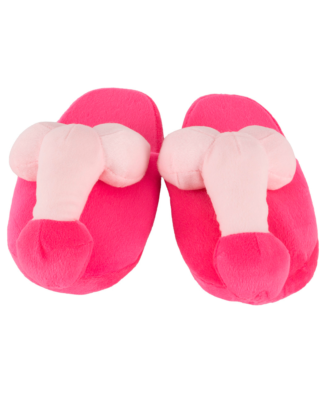 OV pink plush penis slippers