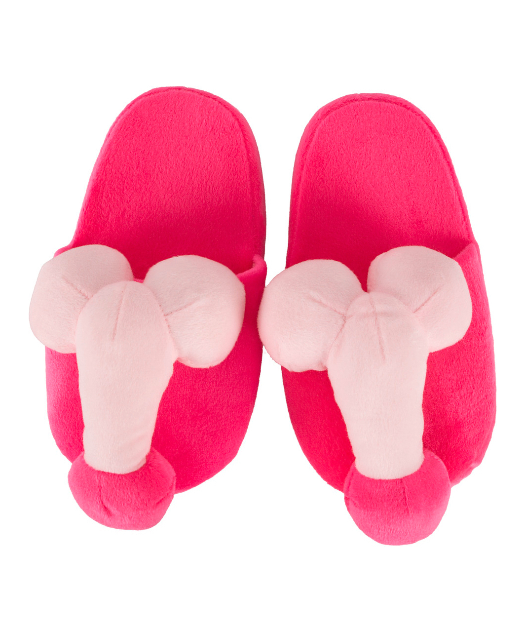 OV pink plush penis slippers
