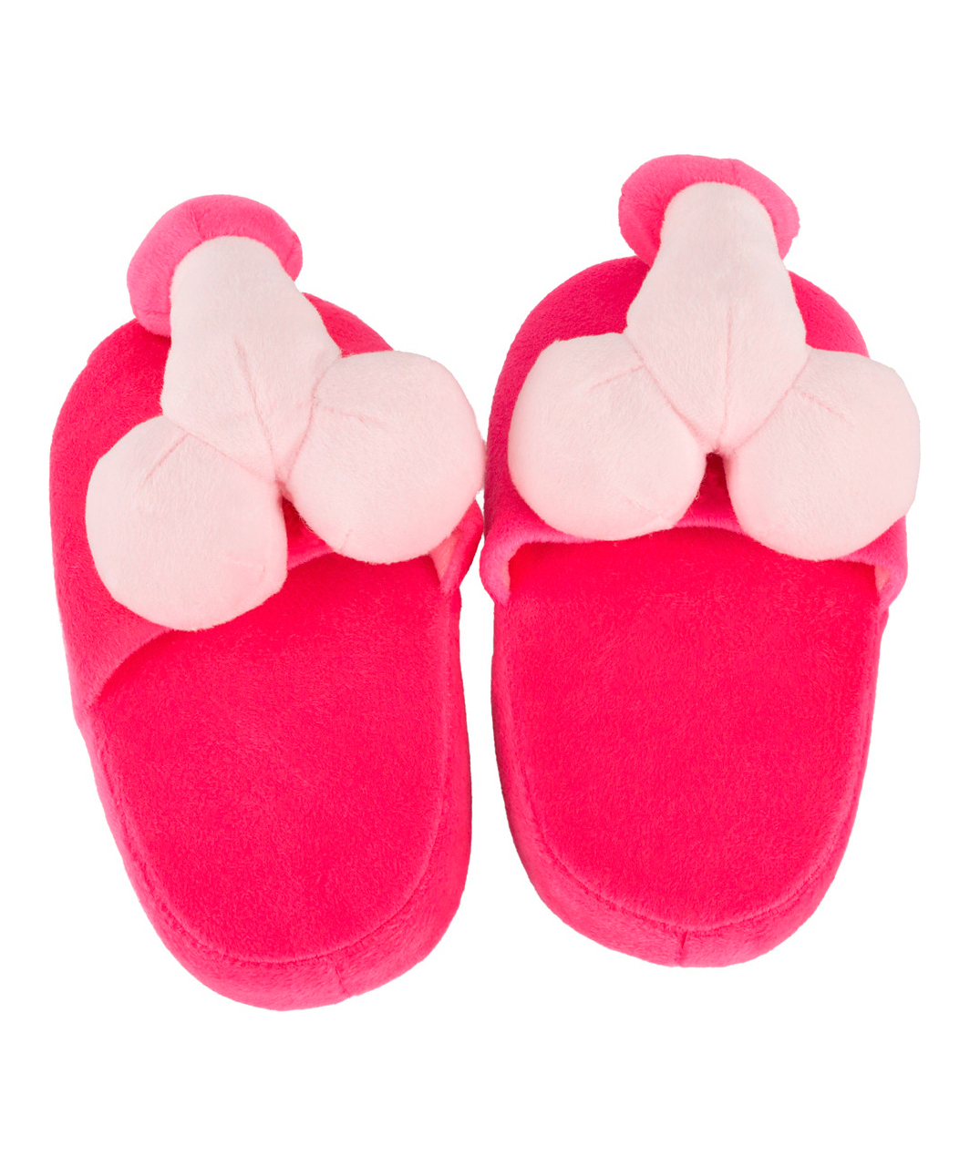 OV pink plush penis slippers