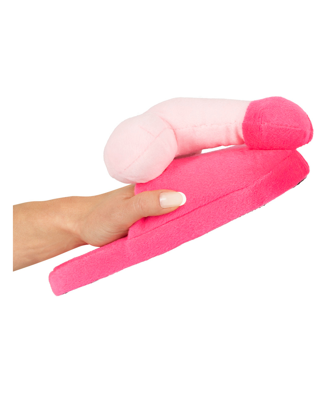 OV pink plush penis slippers