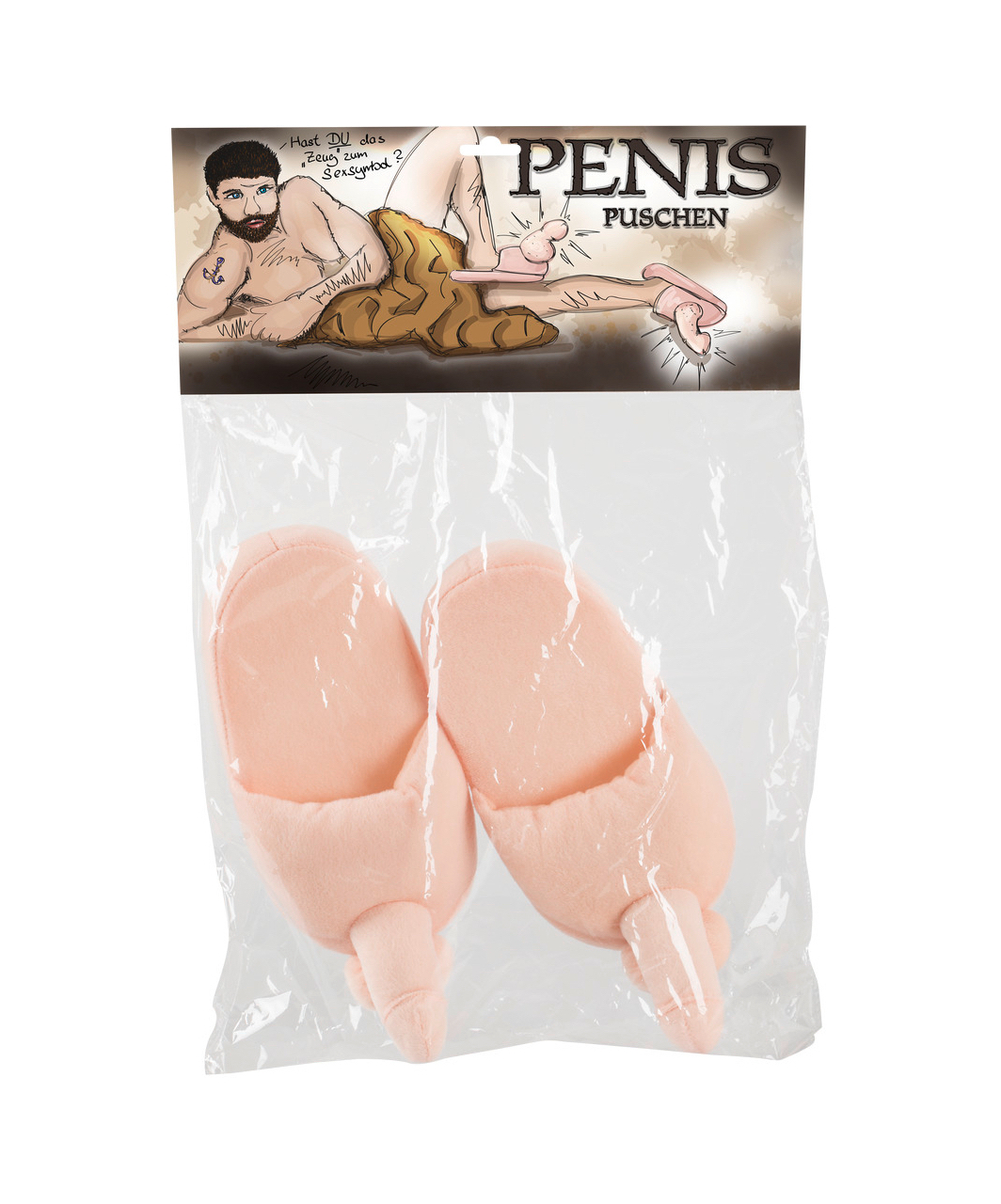 OV plush penis slippers