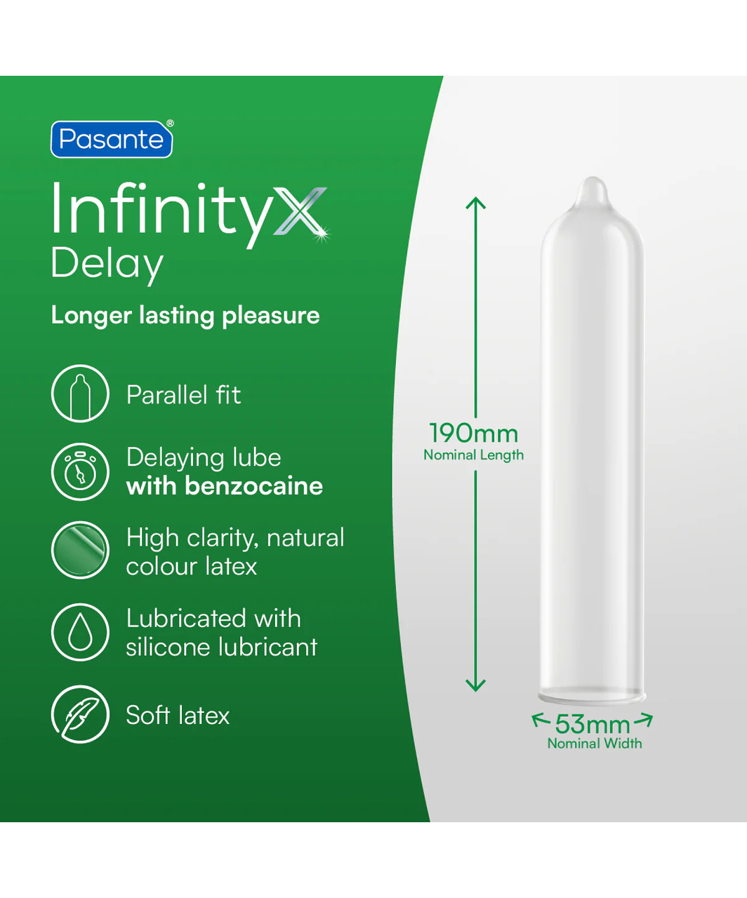 Pasante Infinity X Delay prezerwatywy (12 szt.)