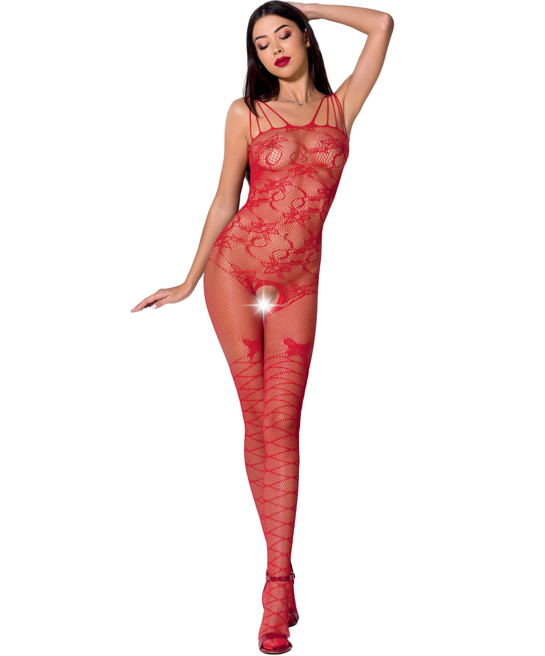 Passion BS076 net crotchless bodystocking