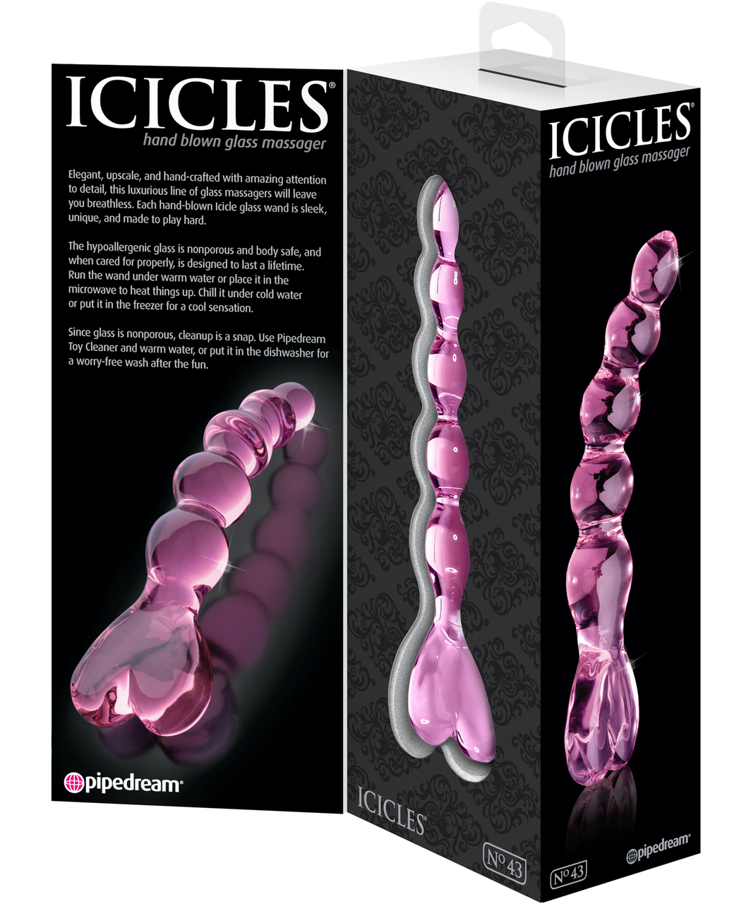 Icicles No. 43 glass dildo