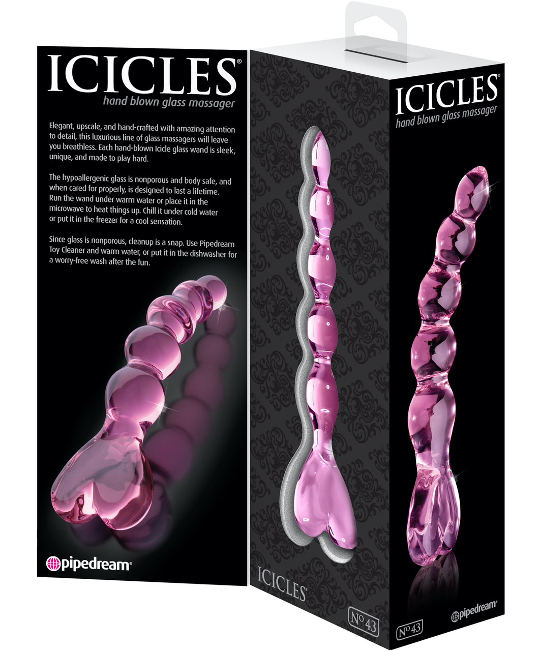 Icicles No. 43 stiklinis dildo