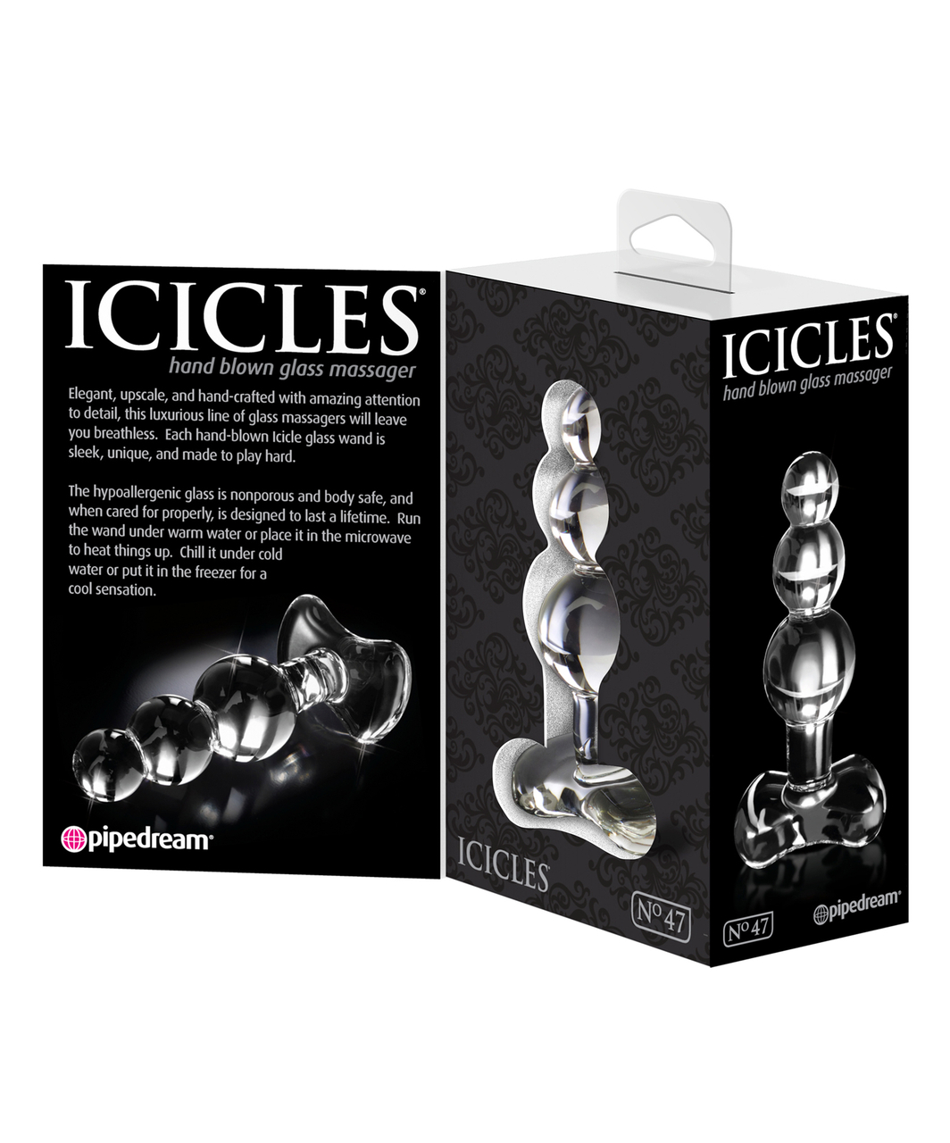 Icicles No. 47 glass butt plug