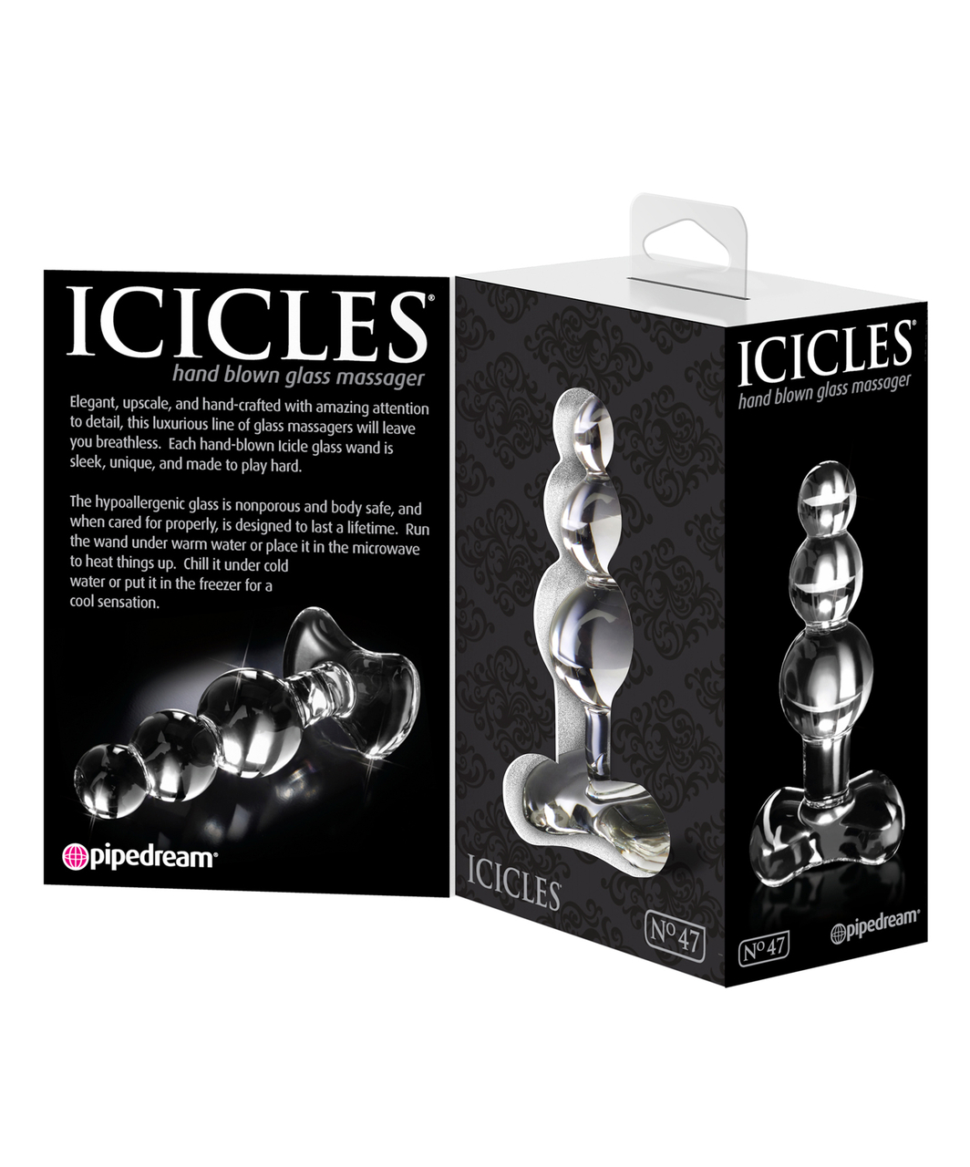 Icicles No. 47 стеклянная анальная пробка