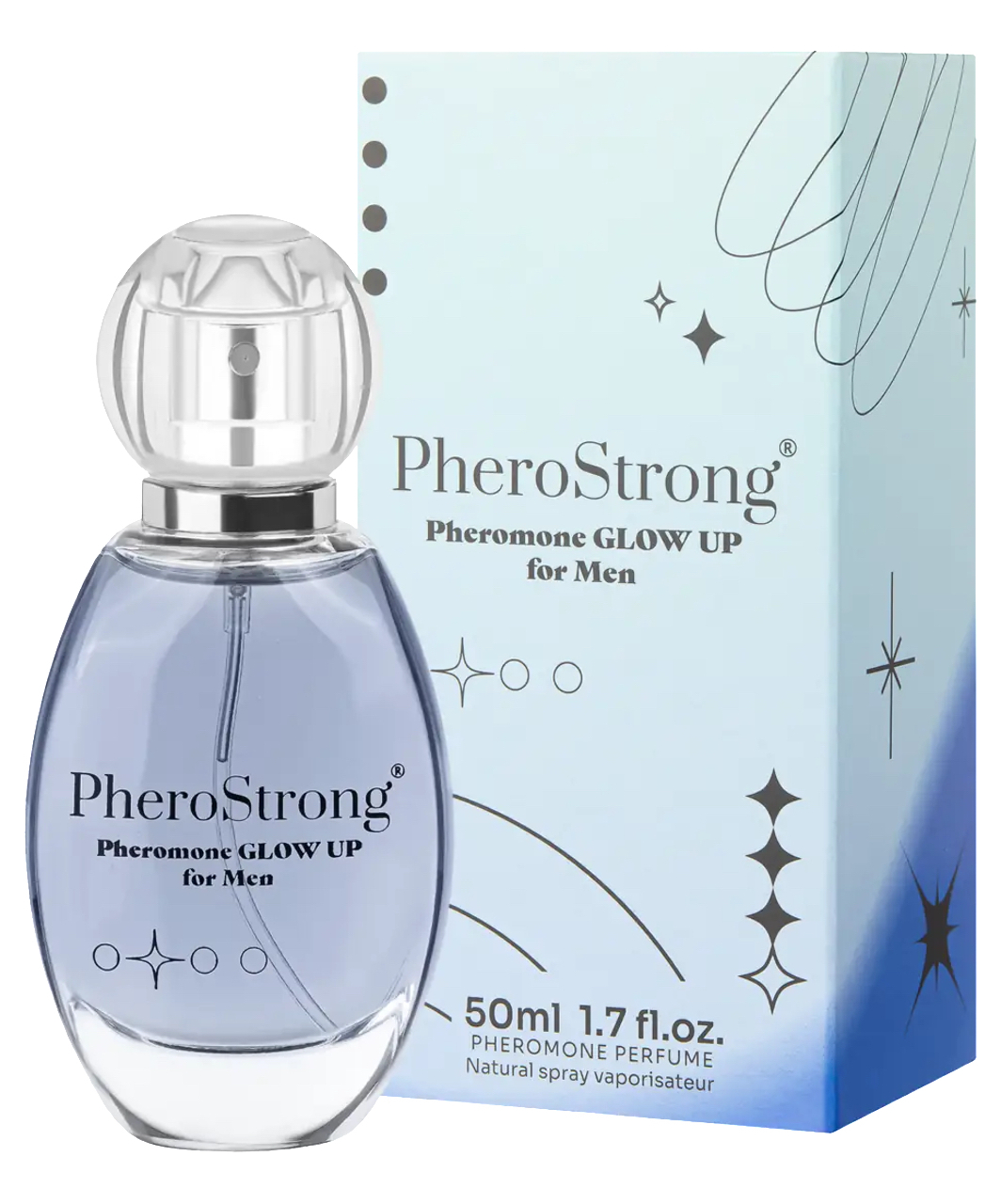 PheroStrong Glow Up feromonihajuvesi miehille (50 ml)