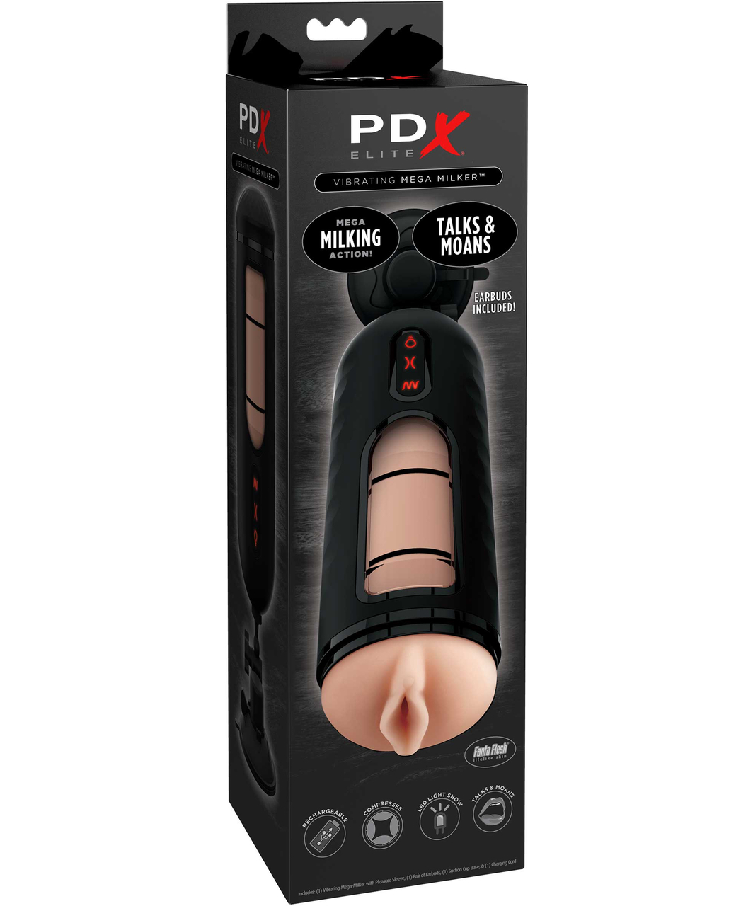 Pipedream PDX Elite Mega Milker vibruojantis masturbatorius
