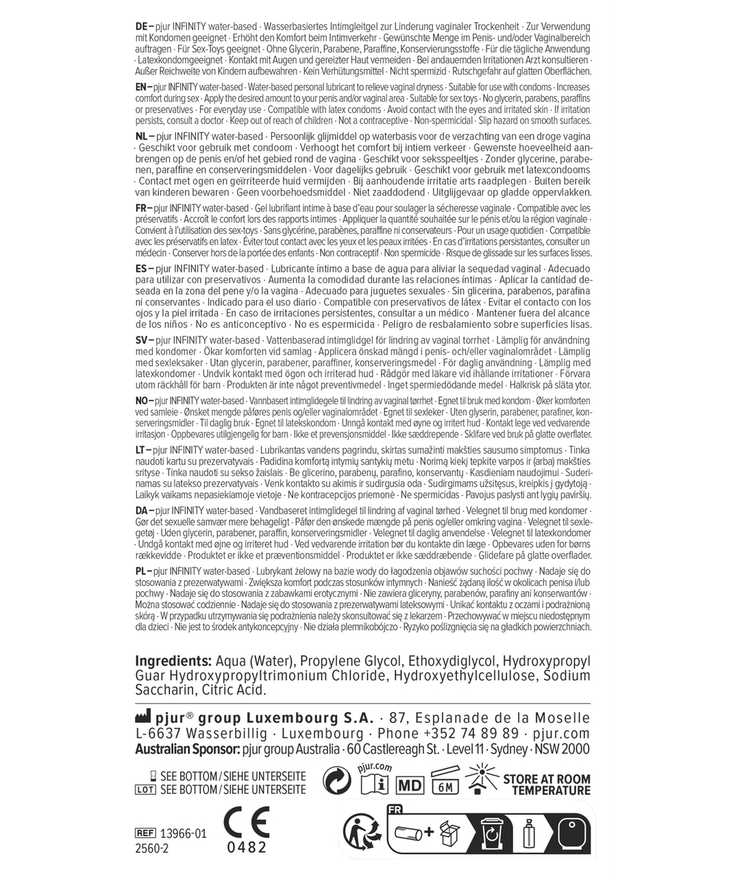pjur INFINITY lubrykant na bazie wody (50 ml)