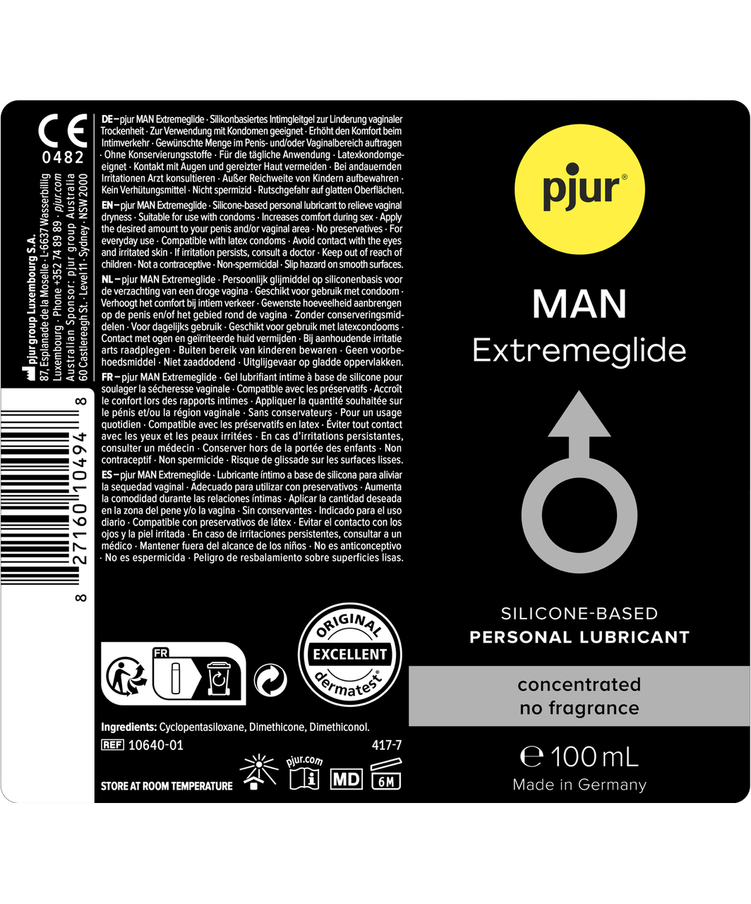 pjur Man Extremeglide concentrated silicone-based personal lubricant (100 ml)