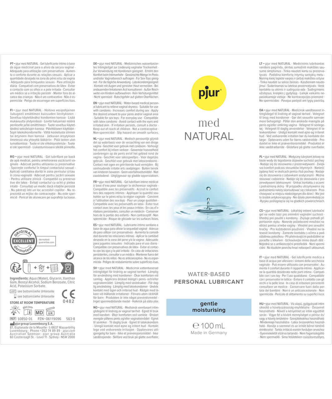 pjur med Natural lubrykant na bazie wody (100 ml)