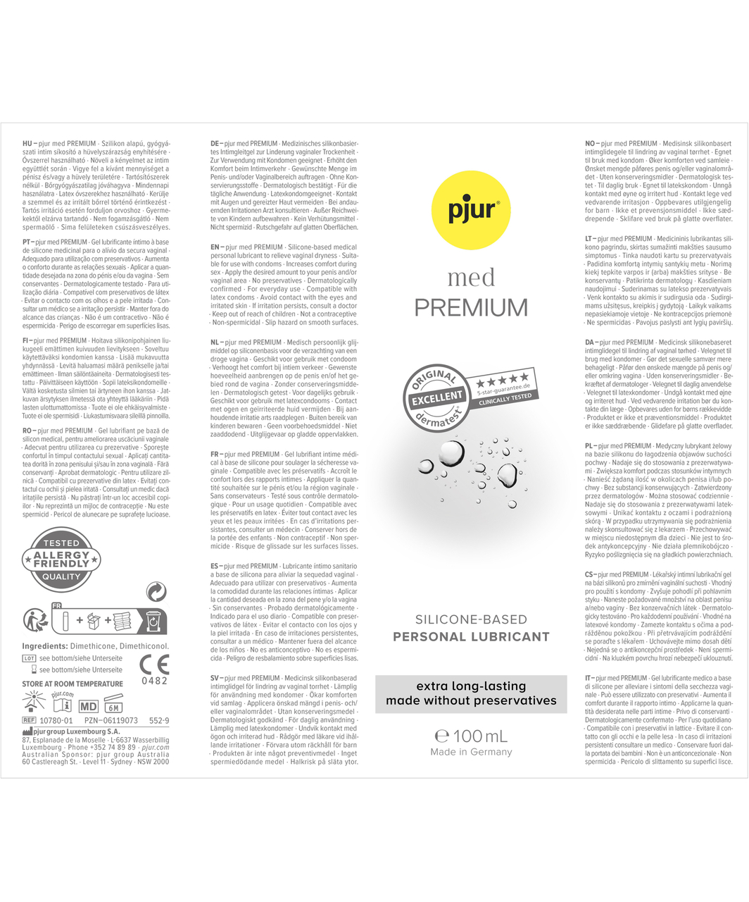 pjur med Premium silikona bāzes lubrikants (100 ml)