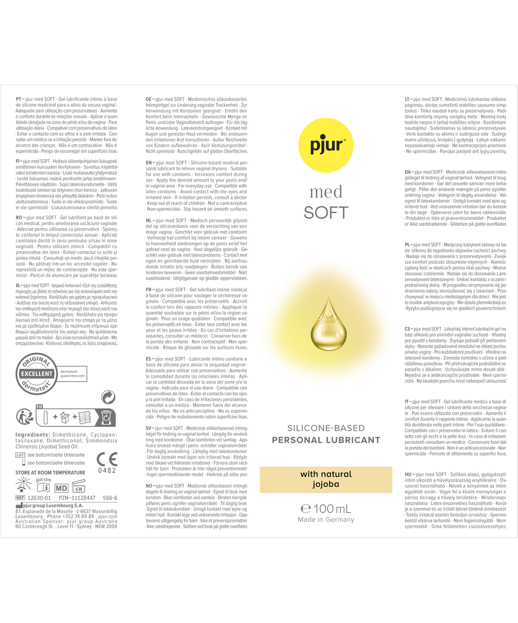 pjur med Soft silicone-based personal lubricant (100 ml)