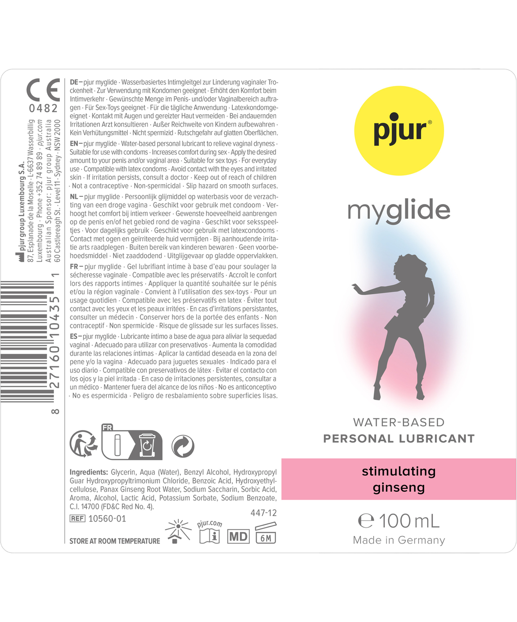 pjur MyGlide stimulating water-based personal lubricant (30 / 100 ml)