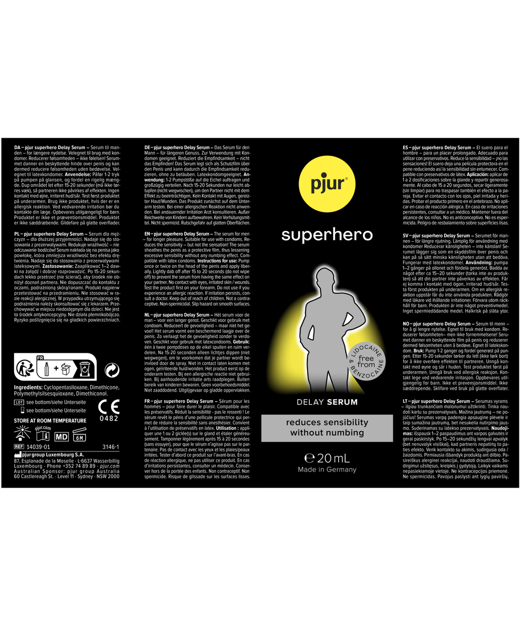 pjur Superhero viivitusseerum meestele (20 ml)