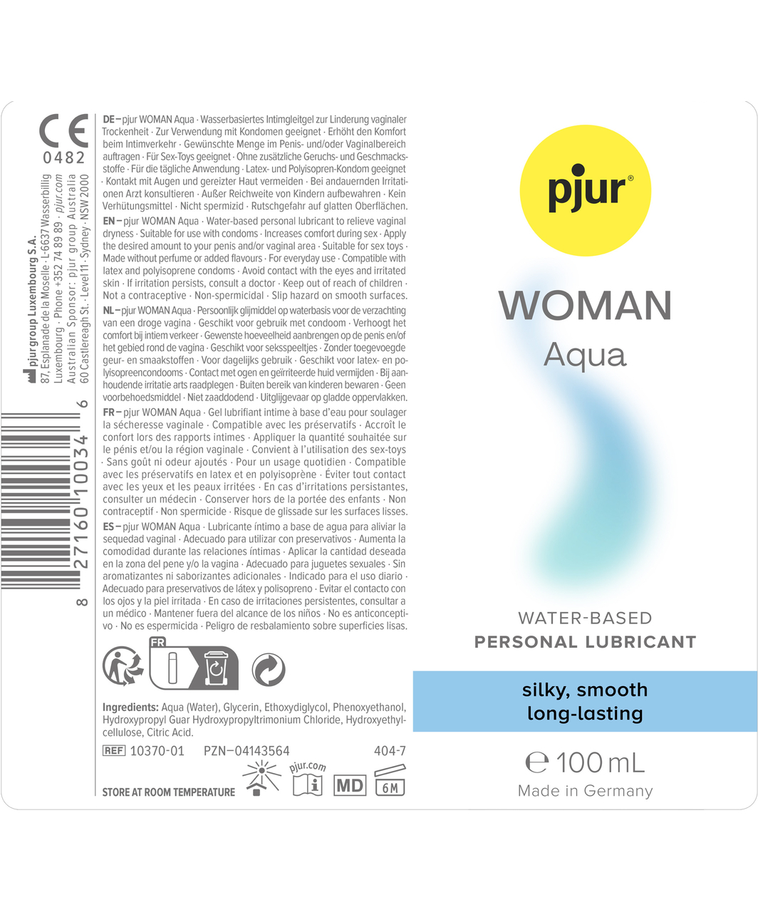 pjur Woman Aqua vesipohjainen liukuvoide (100 ml)