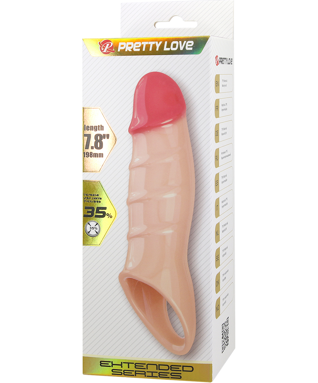 Pretty Love Extensions 19,8 miękka nakładka na penisa