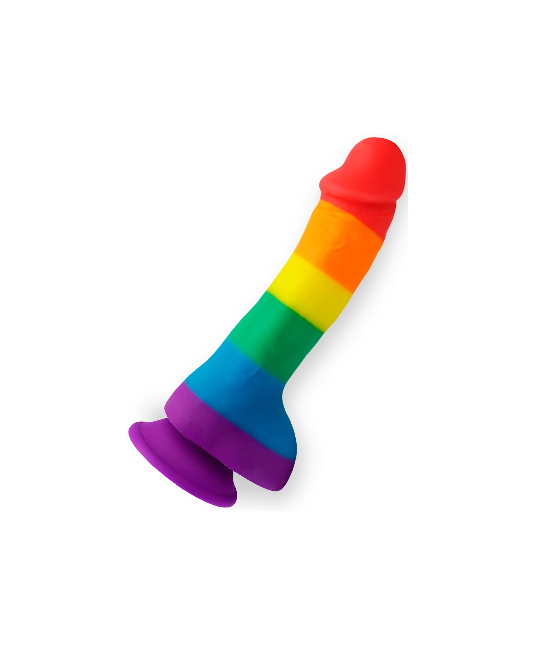 Pride Dildo Rainbow with Balls silicone dildo