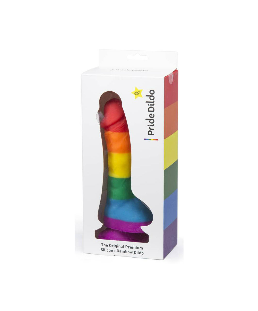 Pride Dildo Rainbow with Balls silikoninis dildo