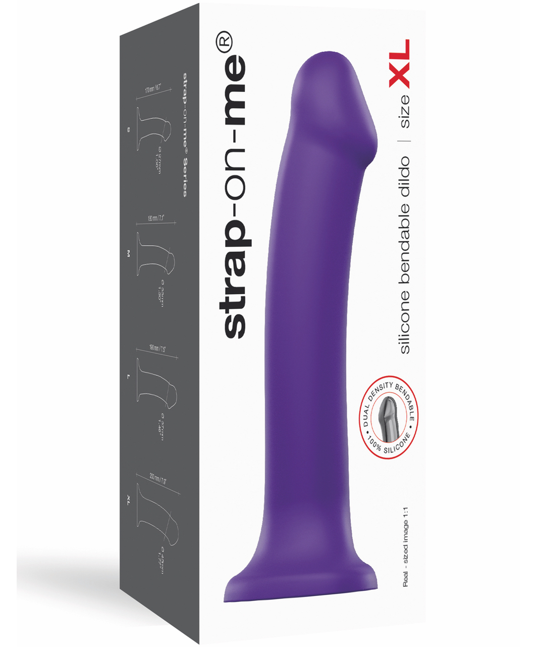 Strap On Me Purple Dual Density Bendable Dildo