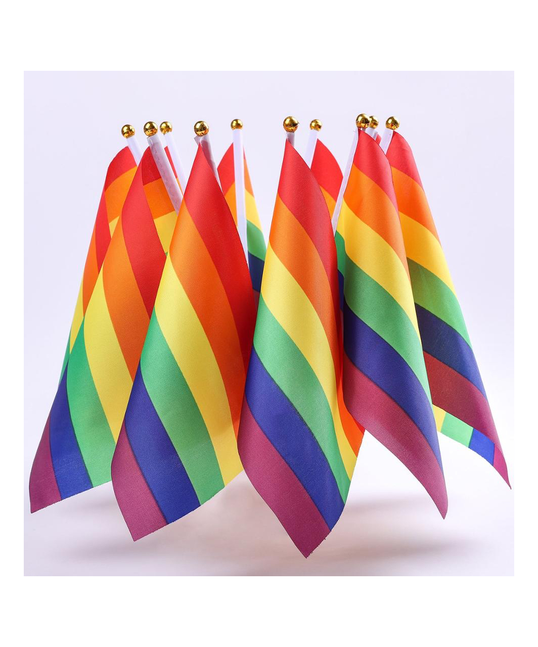 Rainbow Pride hand-held LGBT flag