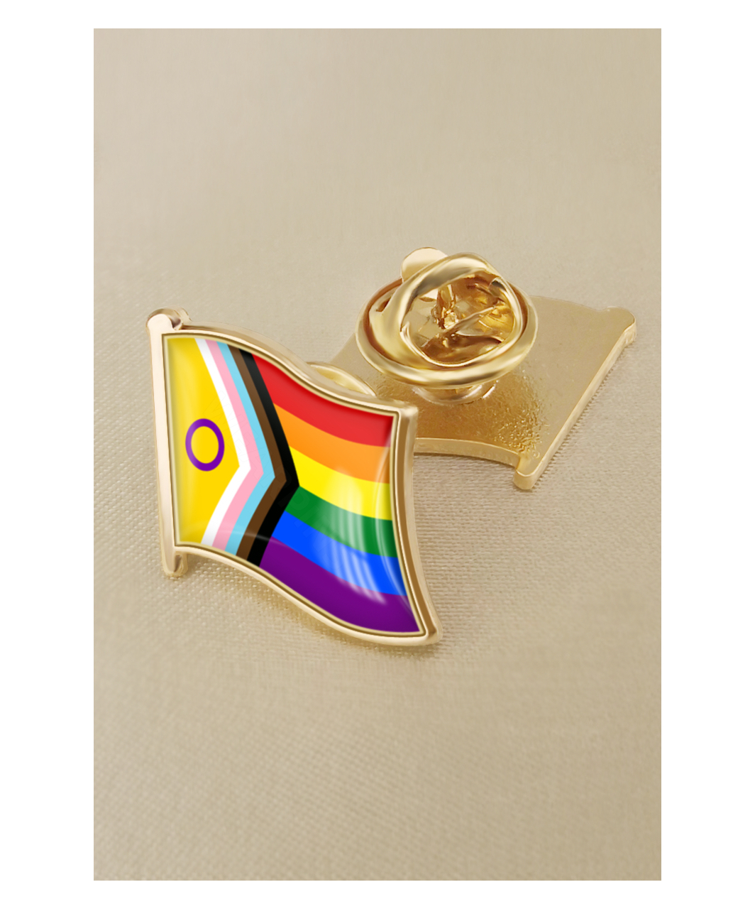Rainbow Pride LGBT edasimineku lipuga emailist rinnamärk