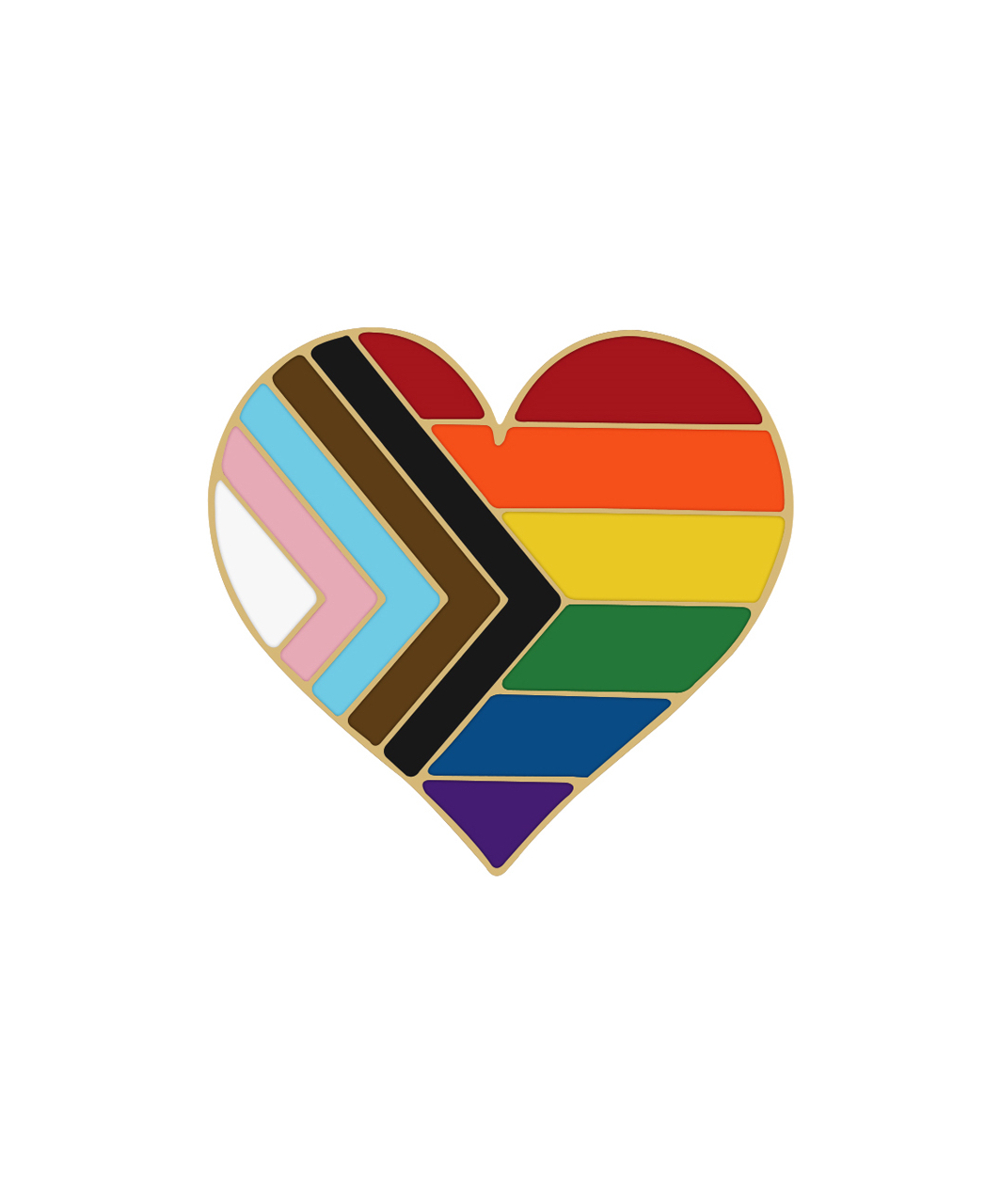 Rainbow Pride ženkliukas su emaliu LGBT pažangos vėliava Širdis