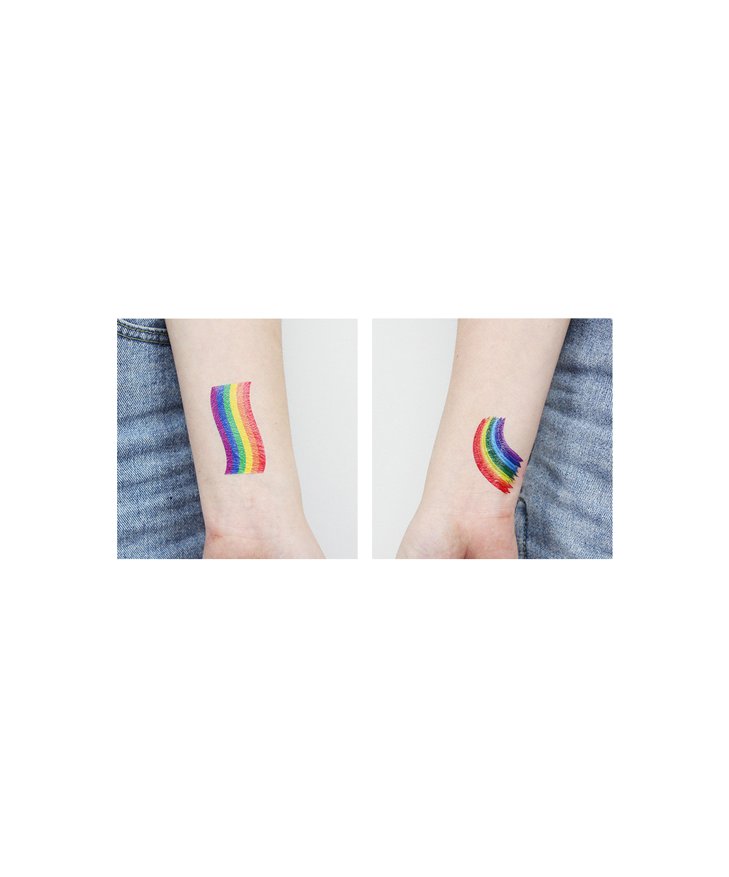 Rainbow Pride temporary tattoos (10 pcs)