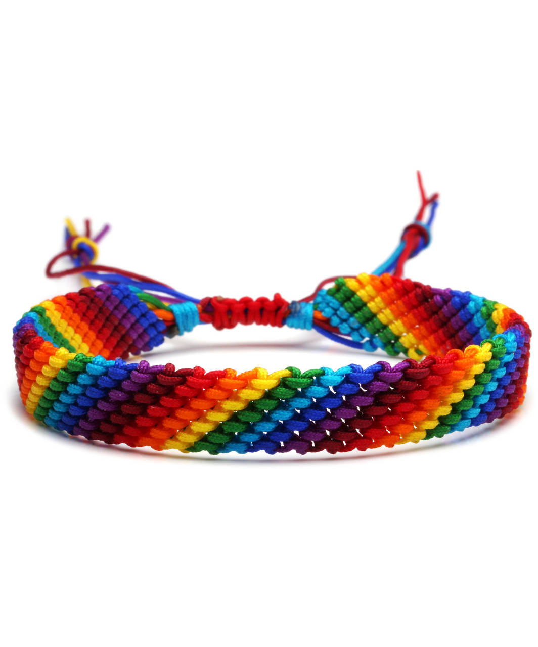 Rainbow Pride woven bracelet