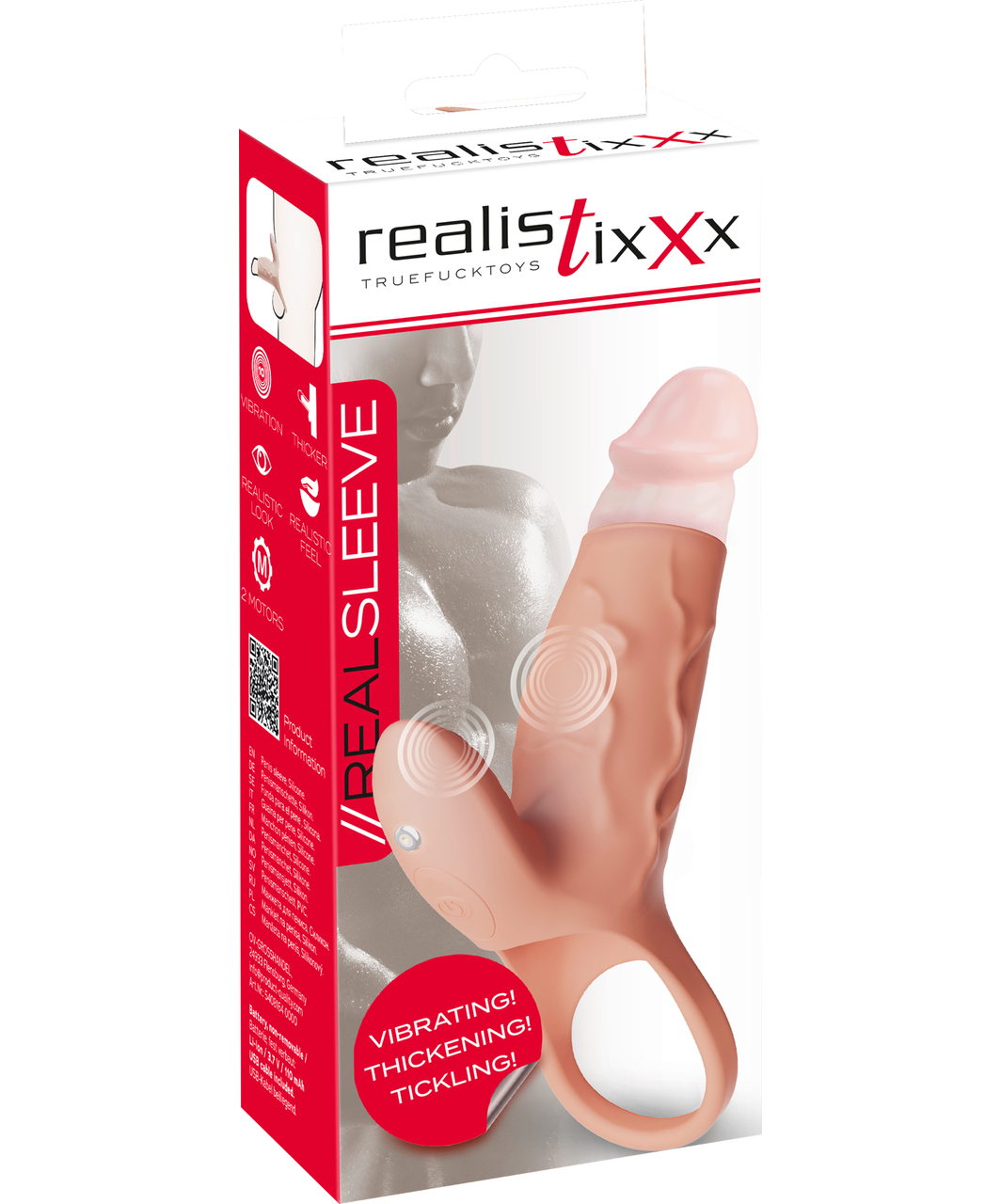 Realistixxx Dual Vibe Open Tip Penis Sleeve
