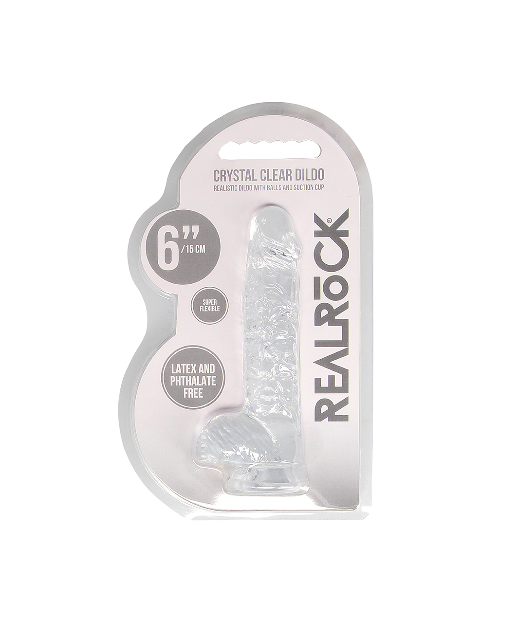 RealRock Crystal Cock TPE plastikas dildo