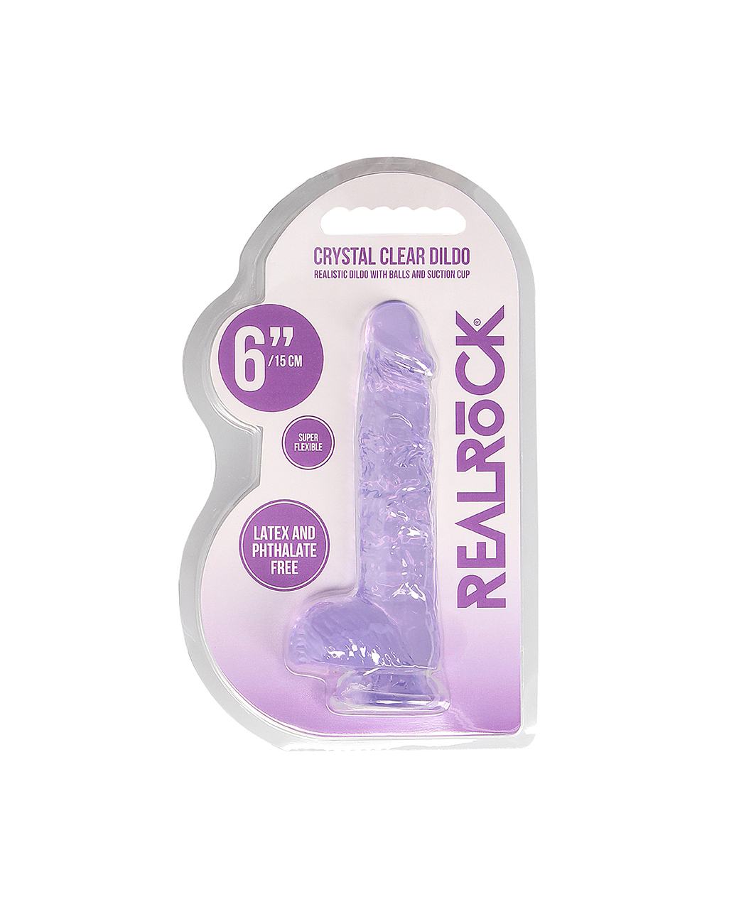 RealRock Crystal Cock TPE plastikas dildo