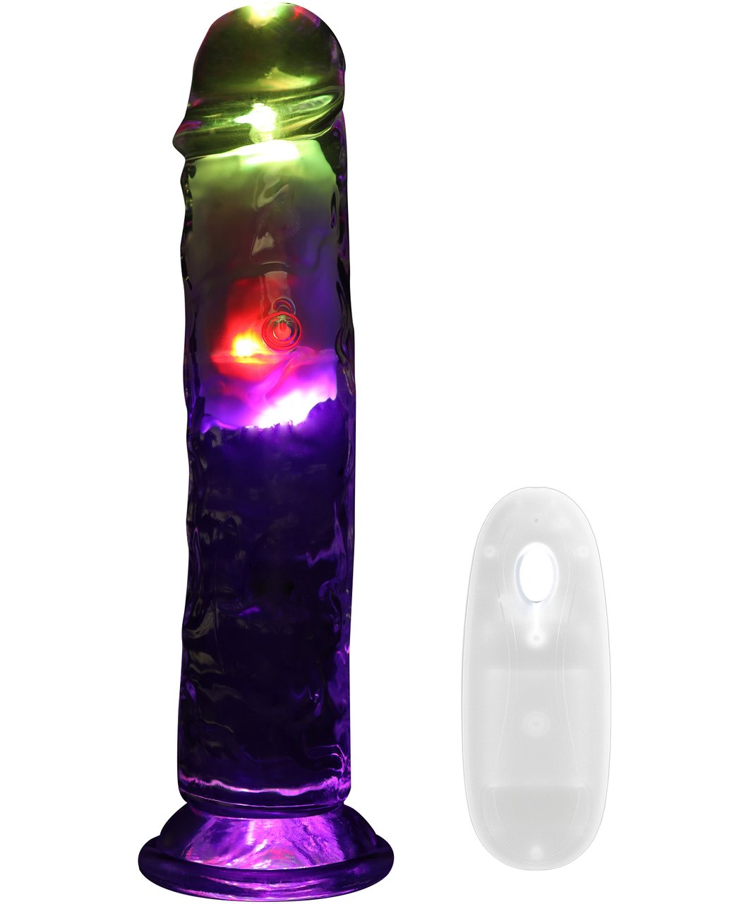 RealRock LED 8 inch kaugjuhtimispuldiga vibraator