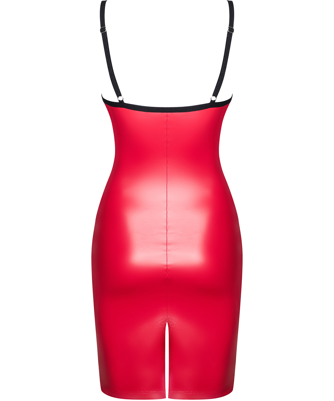 Obsessive Redella sarkana mākslīgās ādas minikleita