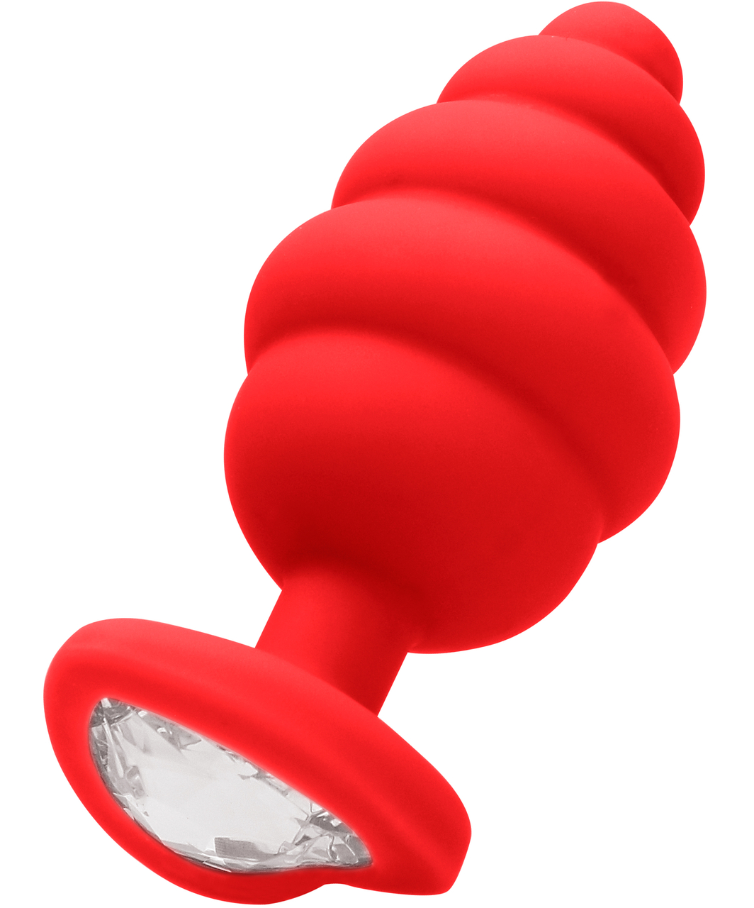 Shots Toys Ribbed Jewel Heart anālais stimulators