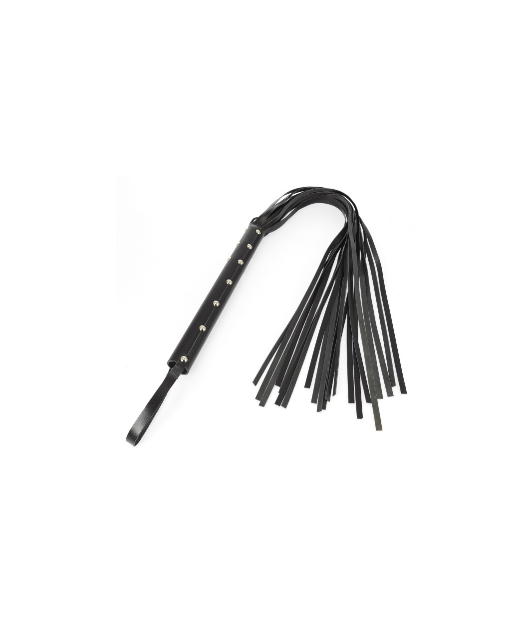 Let's Play black leather flogger