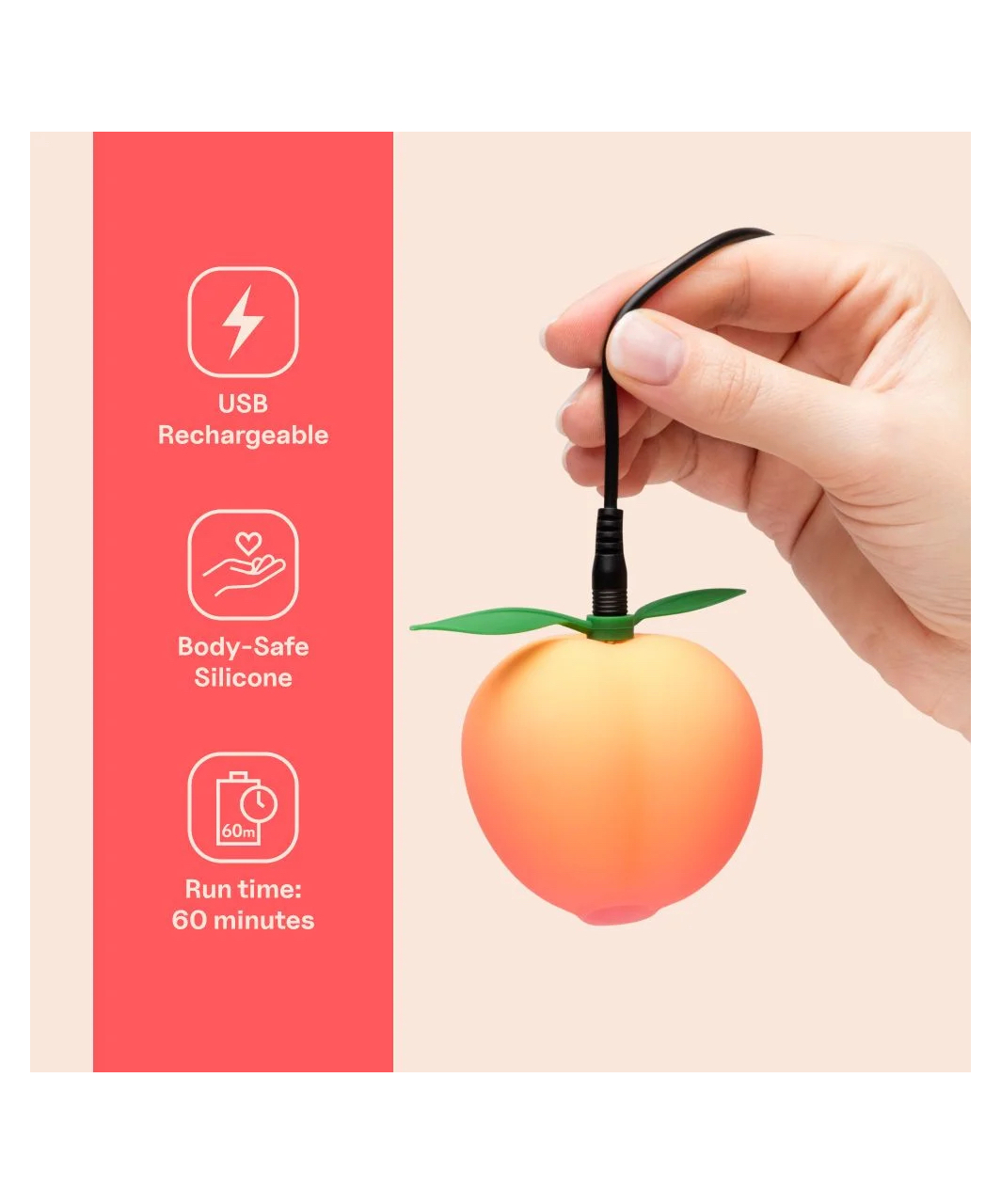 Romp Pink Peach Pleasure Air stymulator łechtaczki