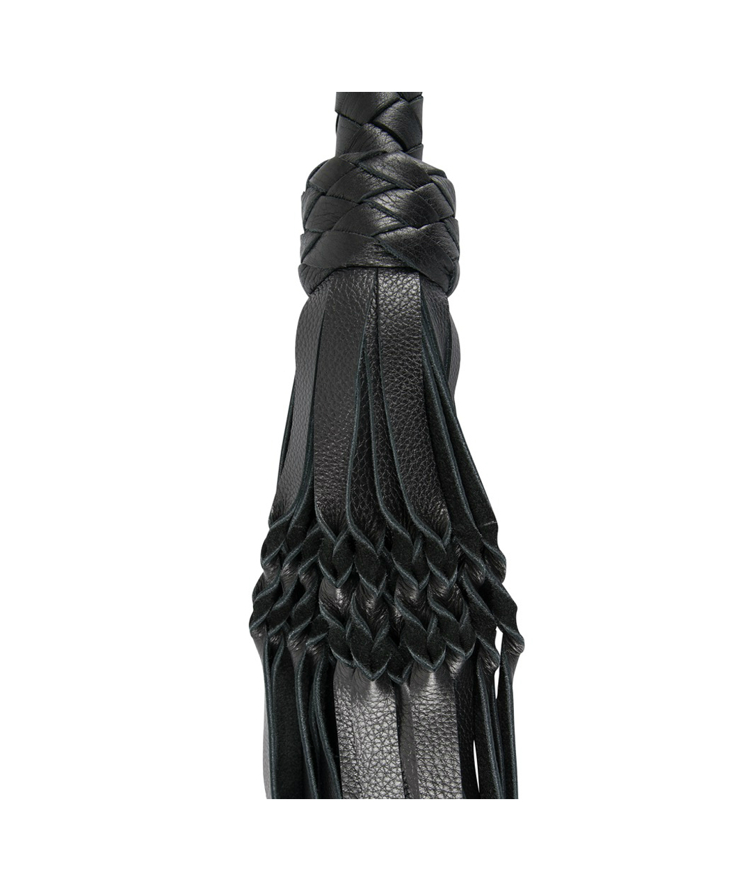 Zado leather flogger with braided parts