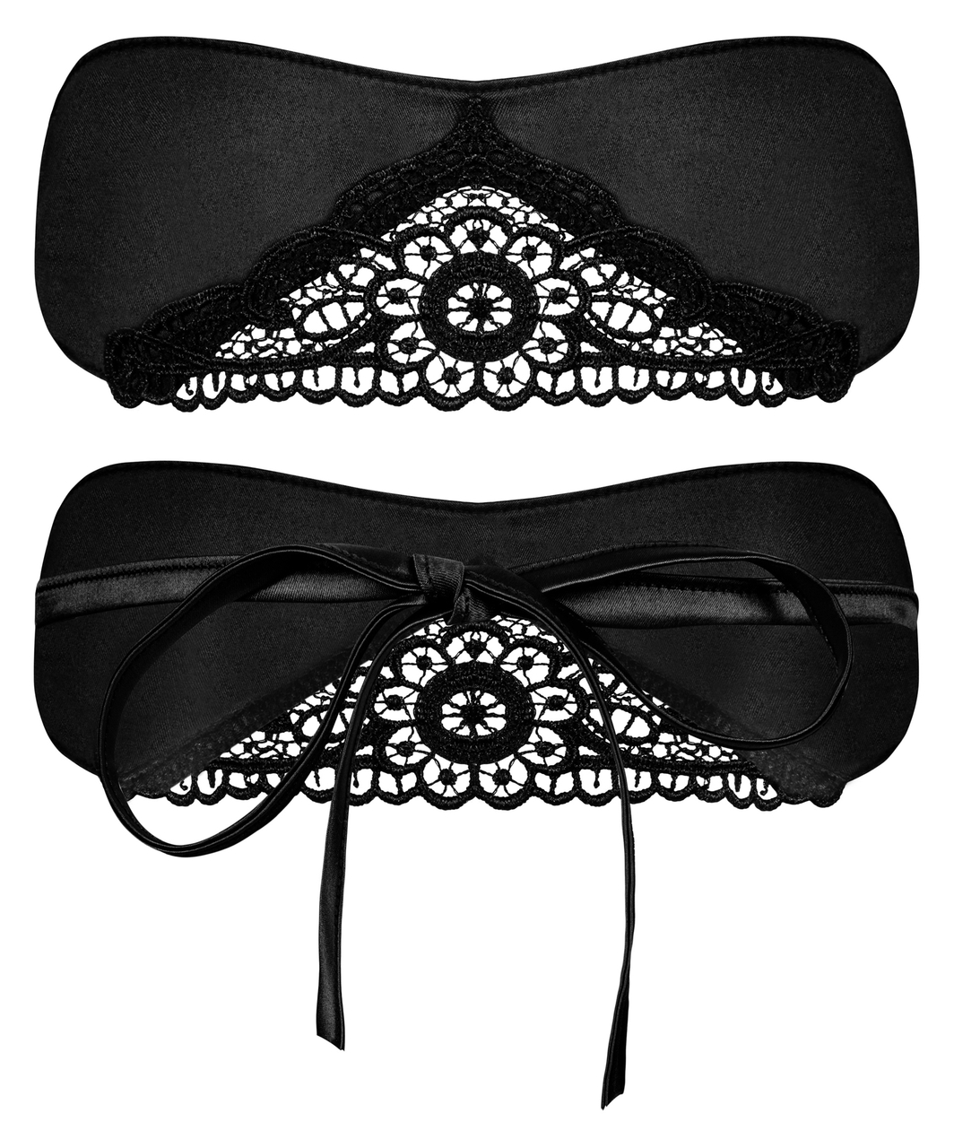 Obsessive black satin blindfold