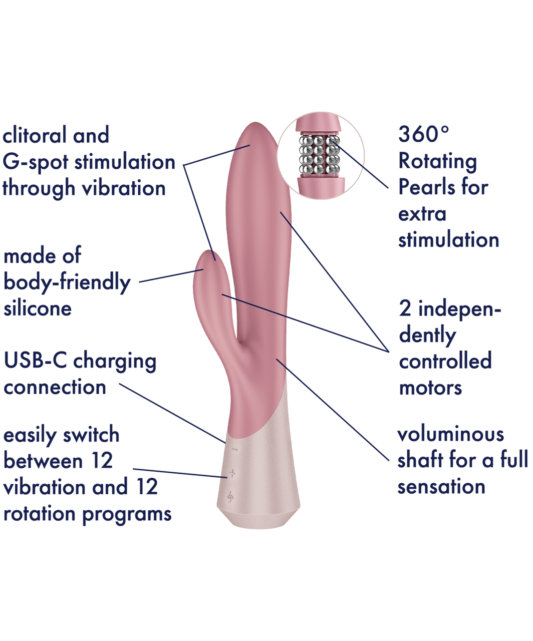 Satisfyer Pearl Bunny 1 Rotating Pearl Rabbit Vibrator