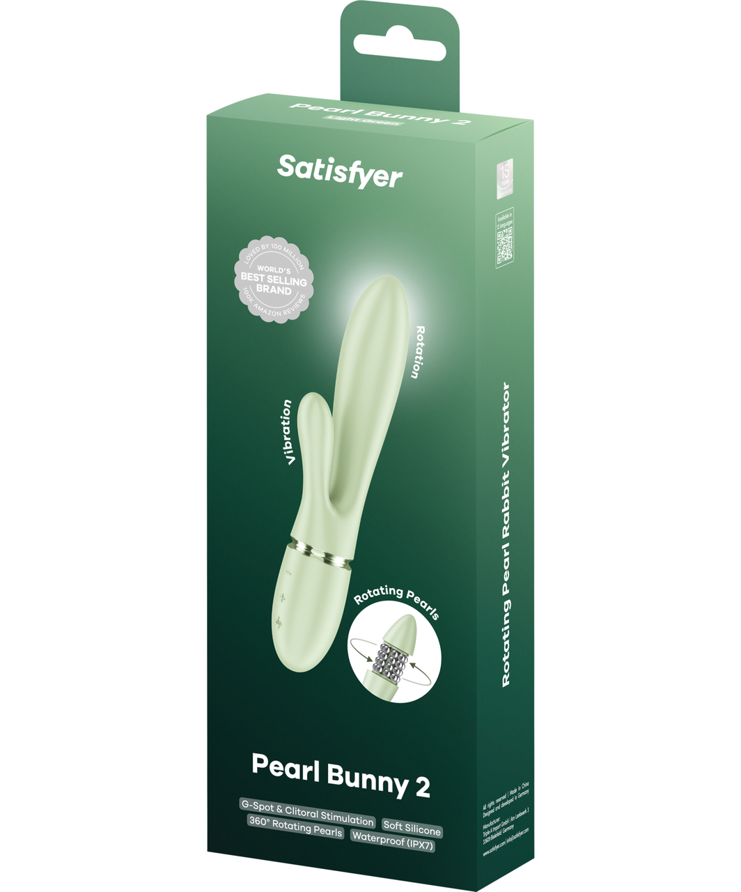 Satisfyer Pearl Bunny 2 vibrators ar rotējošām pērlītēm