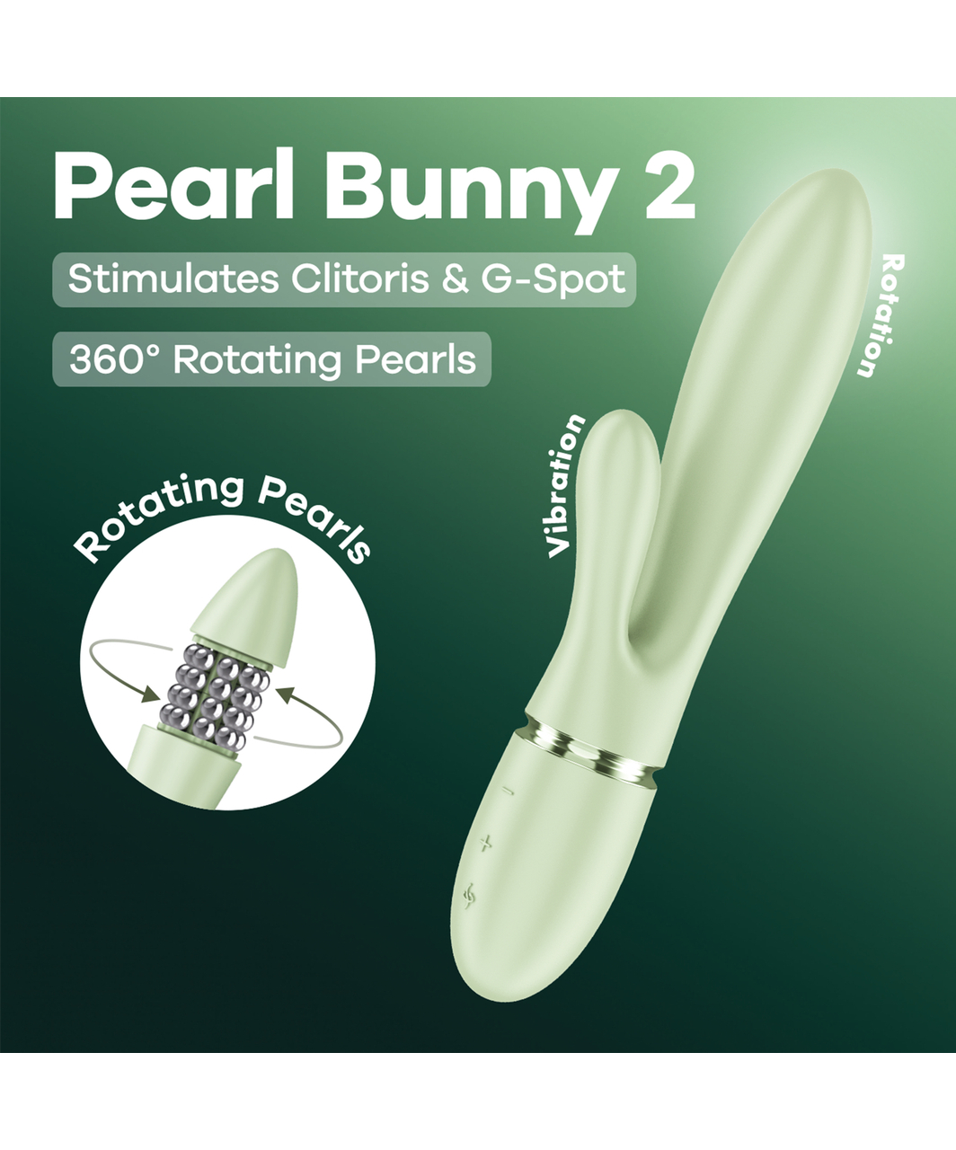 Satisfyer Pearl Bunny 2 vibrators ar rotējošām pērlītēm