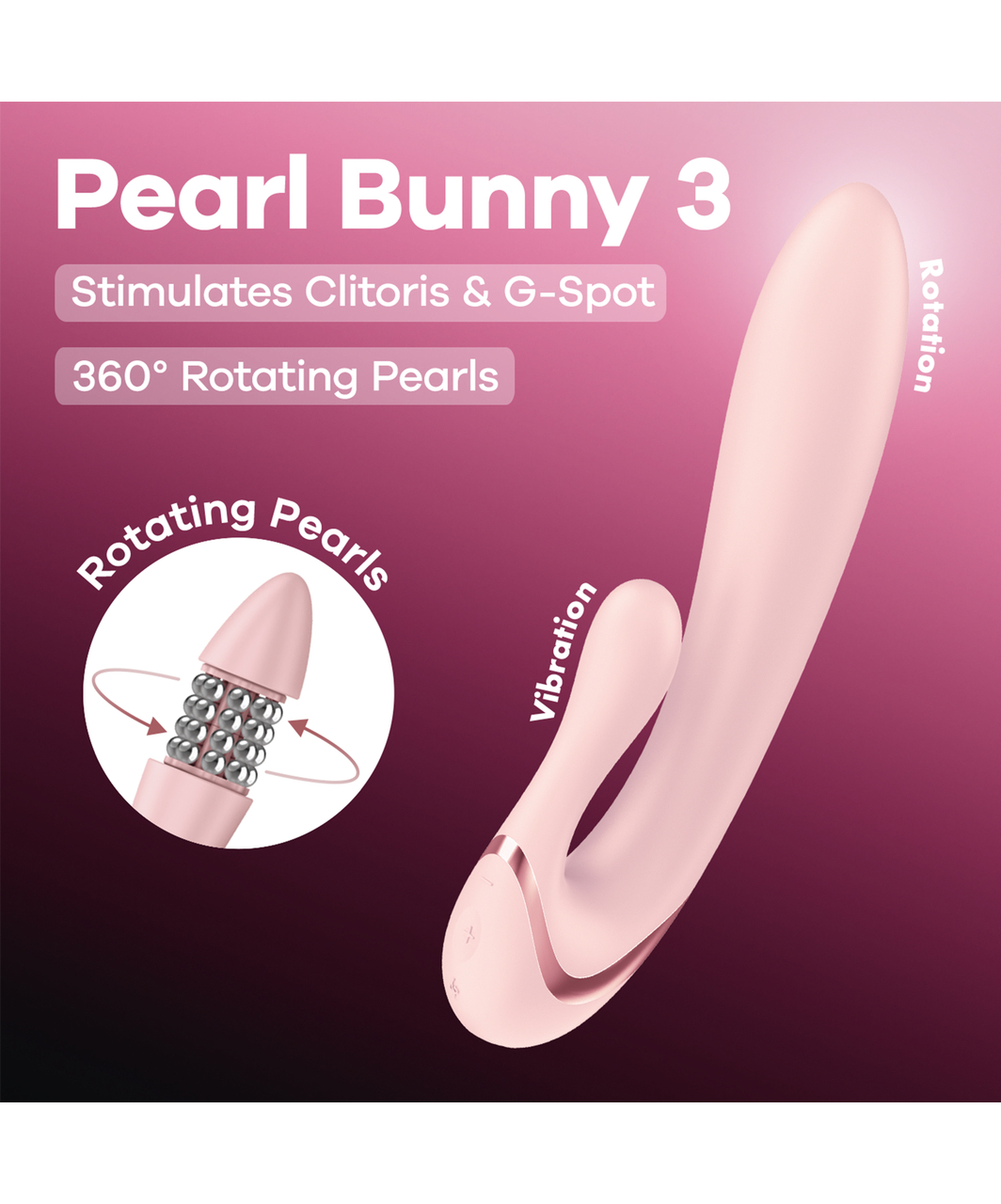 Satisfyer Pearl Bunny 3 Rotating Pearl Rabbit Vibrator