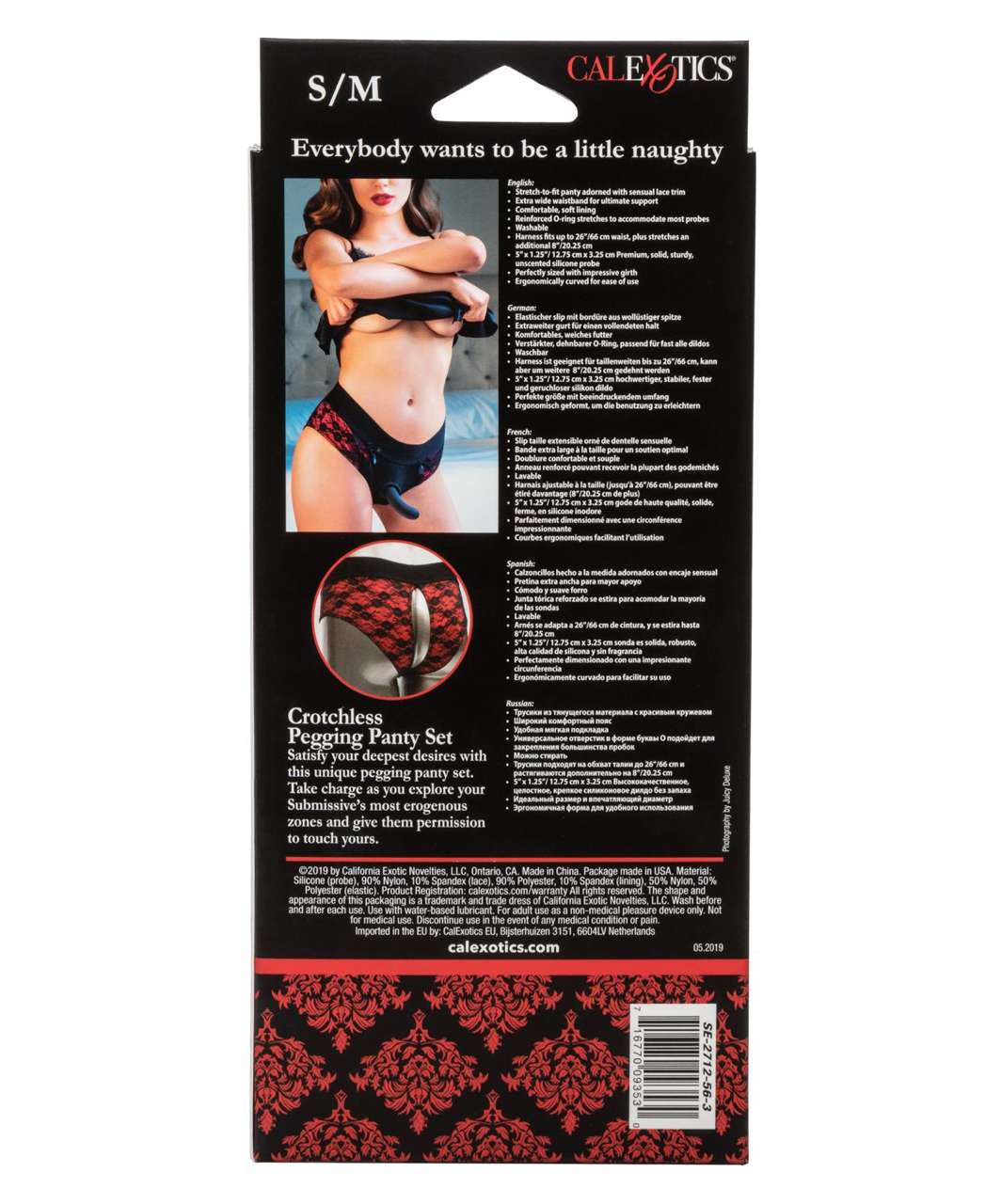 CalExotics Scandal Crotchless Pegging Panty Set