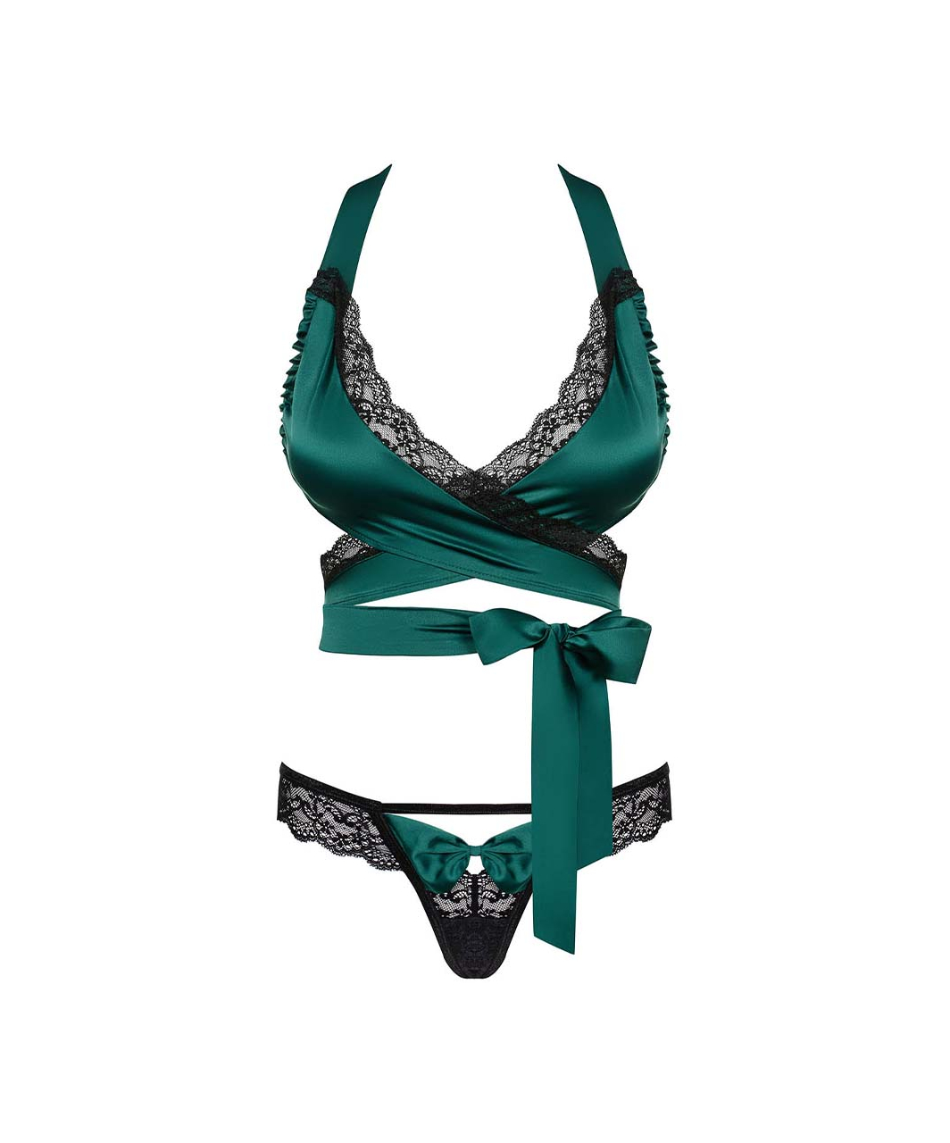 Obsessive Sensuelia green lingerie set