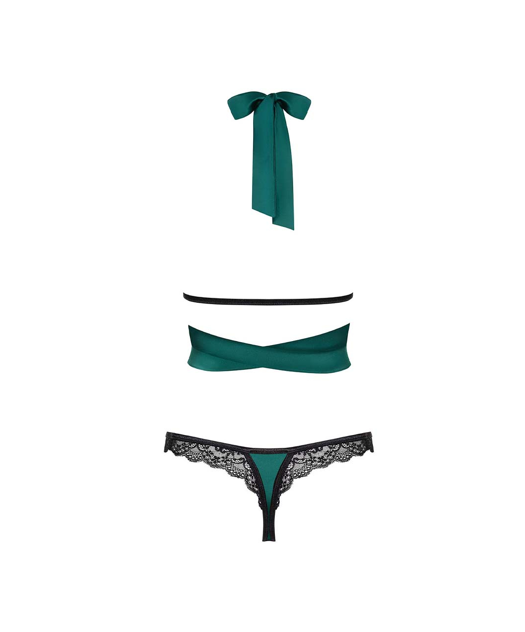 Obsessive Sensuelia green lingerie set