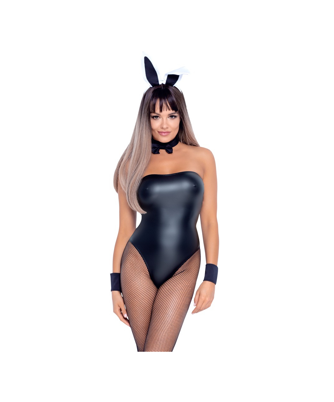 Cottelli Lingerie sexy bunny black matte look set